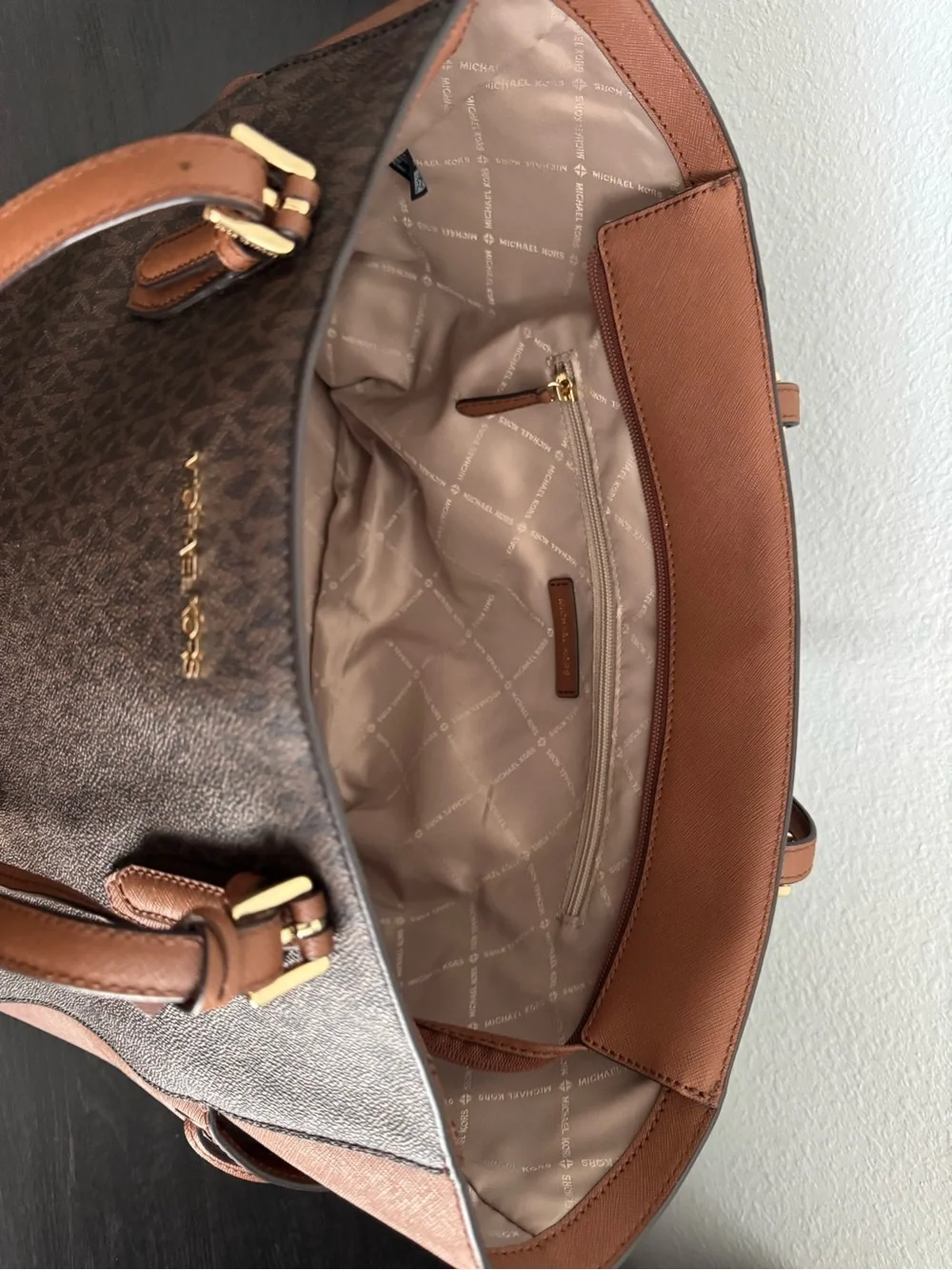 Michael Kors Brown Signature Tote Bag